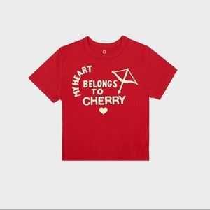 Cherry LA My Heart Baby Tee (Cardinal) SOLD OUT size Small
